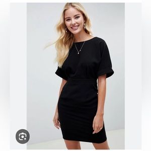 NWT ASOS black “Wiggle” mini dress. US 6.